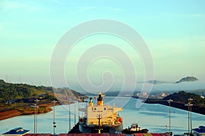 Cocoli Locks landscape, Panama Canal.