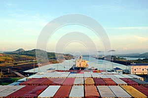 Cocoli Locks landscape, Panama Canal.