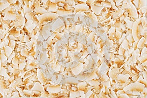 coconout flackes texture, full frame backgroud