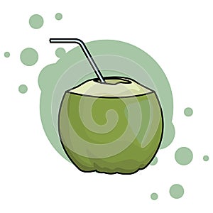 Coconut beverage icon