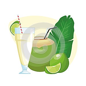 Coconut beverage icon