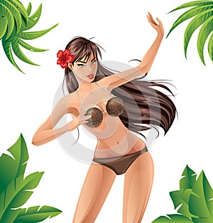 Coconut Bikini Girl