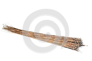 Coconut broom white background.
