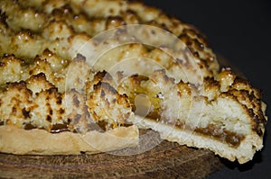 Coconut cake and dulce de leche.