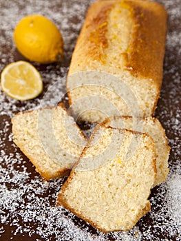 Coconut Cake with lemon syrup