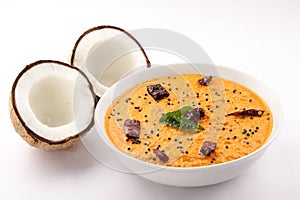 coconut chutney.with coconuts