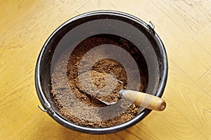 coconut coco coir soil bucket photo