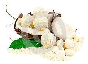 Coconut with coconut candy