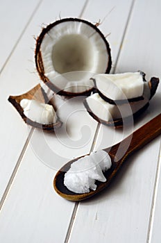 Coconut with coconut oil