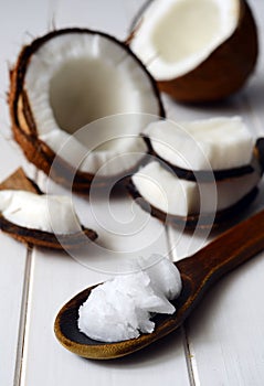 Coconut with coconut oil