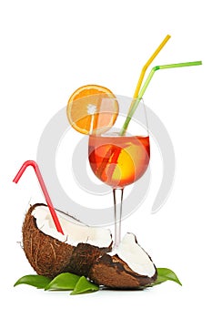 Coconut and coctail photo