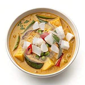 Coconut Curry isolated on white background