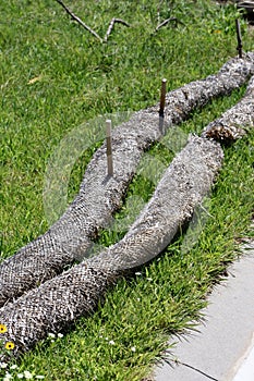 Coconut fiber silt fencing