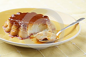 Coconut flan photo