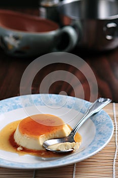 Coconut flan photo