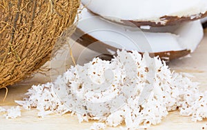 Coconut Flesh and Grated Coconut