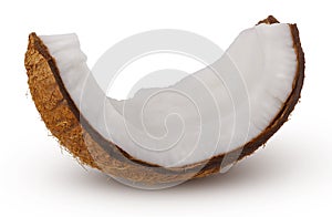 Coconut fruit isolated on white