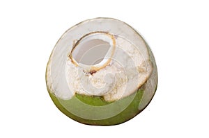 Coconut fruit on white background