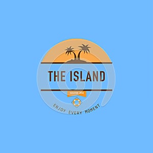 The coconut island logo design brand of business.