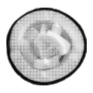 Coconut isolated - dotted - halftone