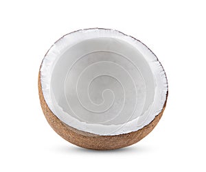 Coconut isolated on nwhite background.