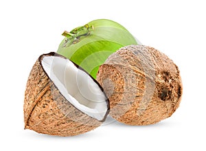 coconut isolated on white