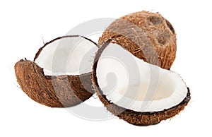 Coconut isolated on white background