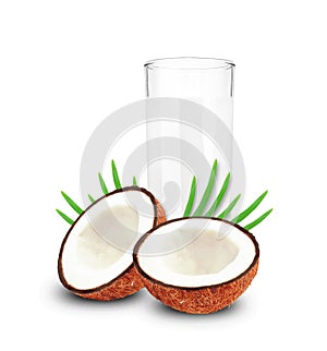 coconut juice in a glass