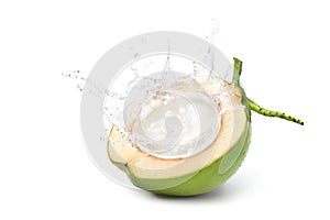 Coconut juice splashing