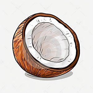 Coconut Line Drawing: Free Png And Vector Images