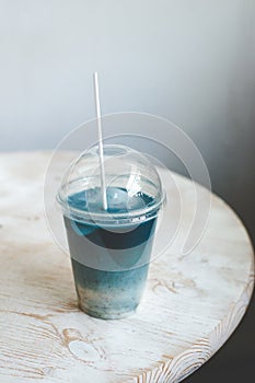 Coconut milk clitoria drink with spice