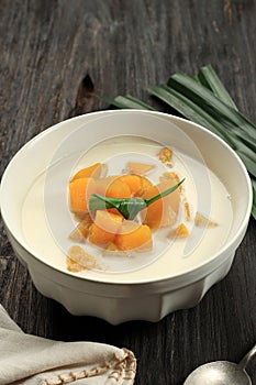 Coconut Milk Stewed Pumpkin or Kolak Labu or Buak Phak Tong