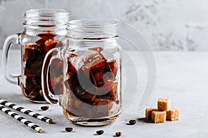 Coconut Milk Thai Iced Coffee with Coffee Ice Cubes