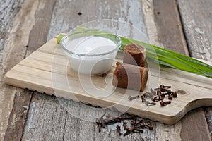 Coconut milk with traditional brown sugar