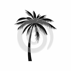 Coconut palm tree icon, simple style