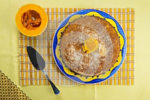 Coconut and pumpkin cake