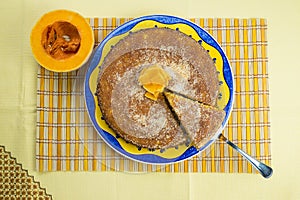 Coconut and pumpkin cake