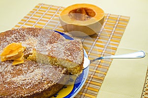 Coconut and pumpkin cake