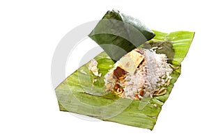 Coconut Rice in Banana Leaf