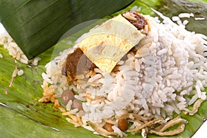 Coconut Rice in Banana Leaf