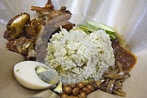Coconut rice, a Malaysia Malay tradition food
