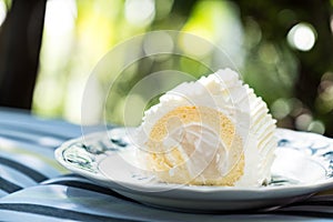 Coconut roll cake