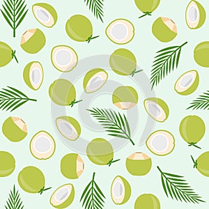 Coconut seamless pattern, island theme for wallpaper or wrapping