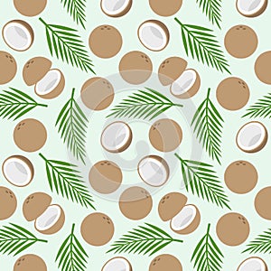 Coconut seamless pattern, island theme for wallpaper or wrapping