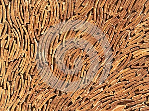 Coconut shell wall panel texture