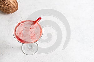 Coconut Strawberry Daiquiri Cocktail