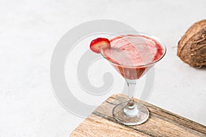 Coconut Strawberry Daiquiri Cocktail