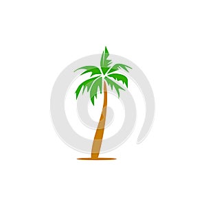 Coconut tree icon logo design vector template