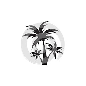 Coconut tree icon logo design vector template