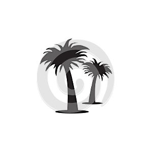 Coconut tree icon logo design vector template